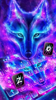 Galaxy Wild Wolf Keyboard Theme android App screenshot 2